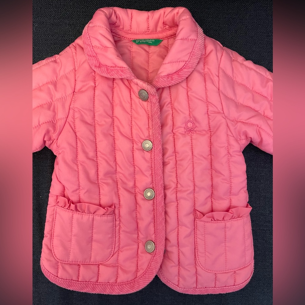 United Colours Of Benetton Baby Quilted Jacket Age 3-6 months.